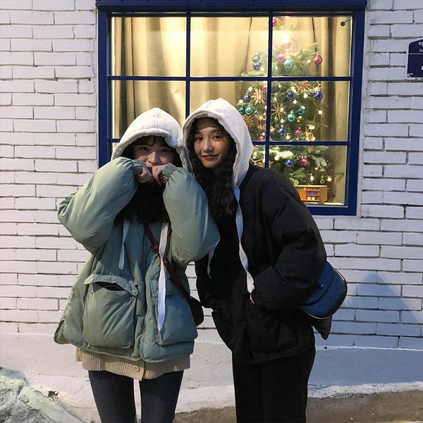 3 colors womens winter jackets and coats 2018 warm outwear short design hood cotton wadded solid color jackets womens (x134, Black;white
3 colors womens winter jackets and coats 2018 warm outwear short design hood cotton wadded solid color jackets womens (x134, Black;white