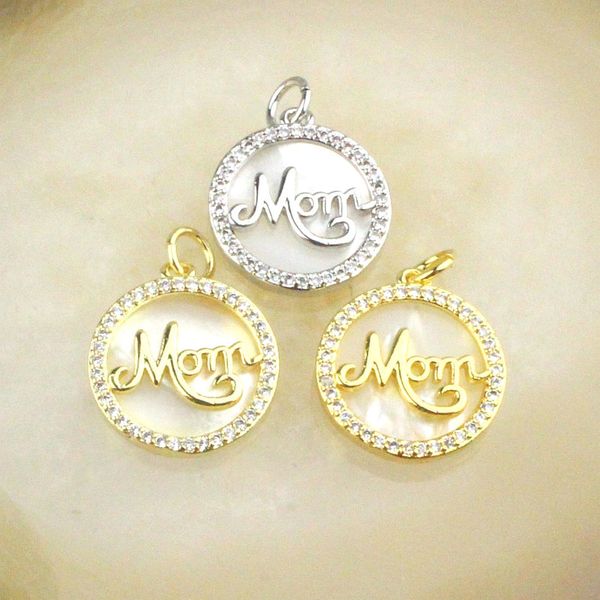 15mm 10pcs/lot fashion cz/shell pendant,mom's love theme cubic zircon charm,jewelry wholesale bracelet/necklace accessories, Bronze;silver
15mm 10pcs/lot fashion cz/shell pendant,mom's love theme cubic zircon charm,jewelry wholesale bracelet/necklace accessories, Bronze;silver