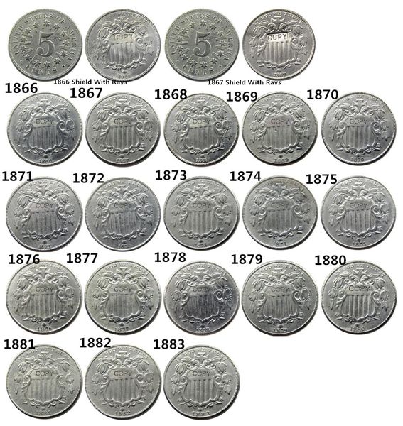 us a set of (1866 -1883) 20pcs five cents nickel copy coins medel craft promotion factory price nice home accessories
us a set of (1866 -1883) 20pcs five cents nickel copy coins medel craft promotion factory price nice home accessories