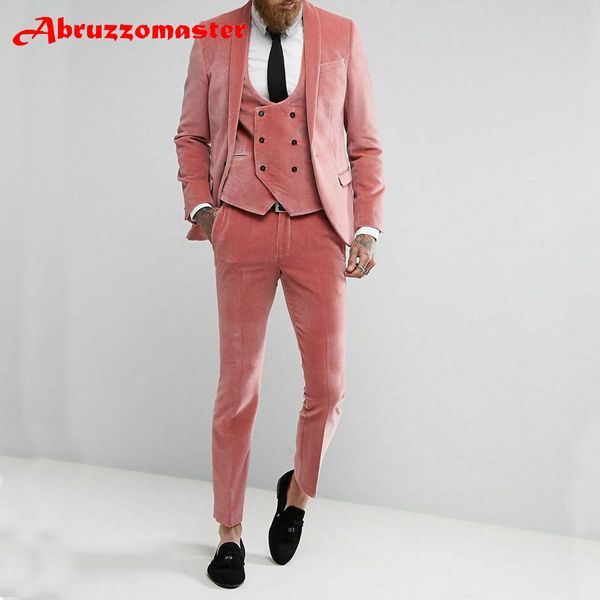 abruzzomaster fashion pink velvet men tuxedos suits pink man suit (jacket+pants+vest) velvet wedding suits, White;black
abruzzomaster fashion pink velvet men tuxedos suits pink man suit (jacket+pants+vest) velvet wedding suits, White;black