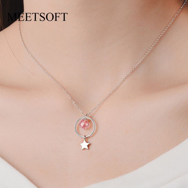 pendant necklaces meetsoft 925 silver necklace minimalist clavicle chain female small pink strawberry quartz circle star jewerly gift
pendant necklaces meetsoft 925 silver necklace minimalist clavicle chain female small pink strawberry quartz circle star jewerly gift