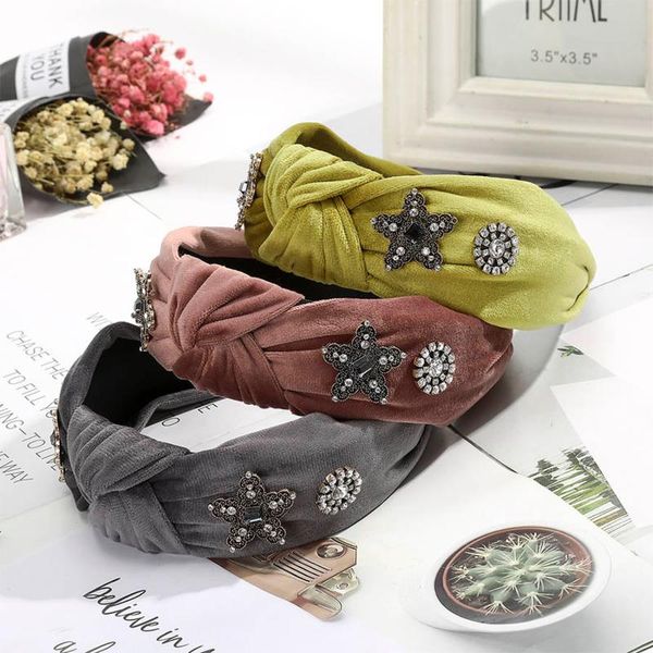 haimaikang autumn winter velvet headband rhinestone knotted bezel head hoop fashion solid color wide-brimmed hair accessories
haimaikang autumn winter velvet headband rhinestone knotted bezel head hoop fashion solid color wide-brimmed hair accessories