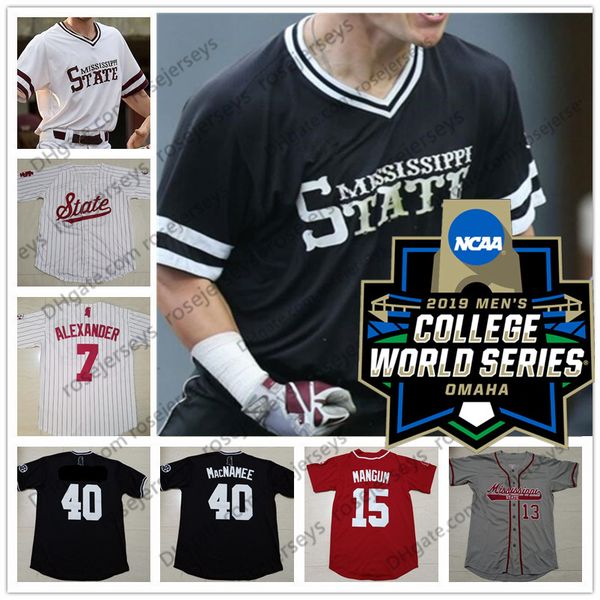 ncaa mississippi state bulldogs #15 mangum 40 macnamee 23 will clark #34 hunter renfroe black red white gray cream 2019 cws baseball jersey
ncaa mississippi state bulldogs #15 mangum 40 macnamee 23 will clark #34 hunter renfroe black red white gray cream 2019 cws baseball jersey