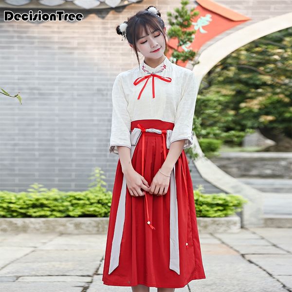 2019 summer vintage yushengyan traditional chinese hanfu custom ruqun han dynasty style clothing mori girl high waist long hanfu, Black;red
2019 summer vintage yushengyan traditional chinese hanfu custom ruqun han dynasty style clothing mori girl high waist long hanfu, Black;red