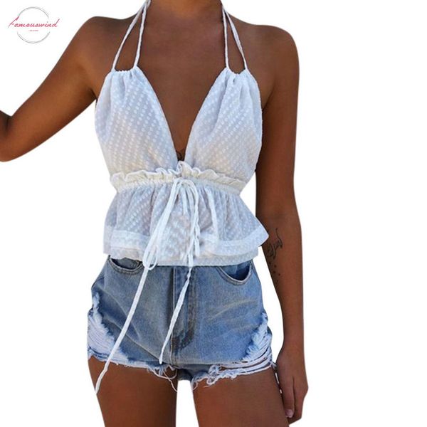 2020 fashion womens casual v neck camisole tank female ladies solid color ruffled sleeveless camisole short hollow out vest top, White
2020 fashion womens casual v neck camisole tank female ladies solid color ruffled sleeveless camisole short hollow out vest top, White