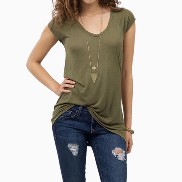 women's t-shirt missky women tshirt v collar t shirt solid color short sleeve slim pullover for summer female, White
women's t-shirt missky women tshirt v collar t shirt solid color short sleeve slim pullover for summer female, White