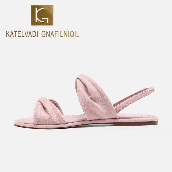 katelvadi ladies sandals pink flock flats fashion women's summer shoes casual slip on women's sandals k-349, Black
katelvadi ladies sandals pink flock flats fashion women's summer shoes casual slip on women's sandals k-349, Black