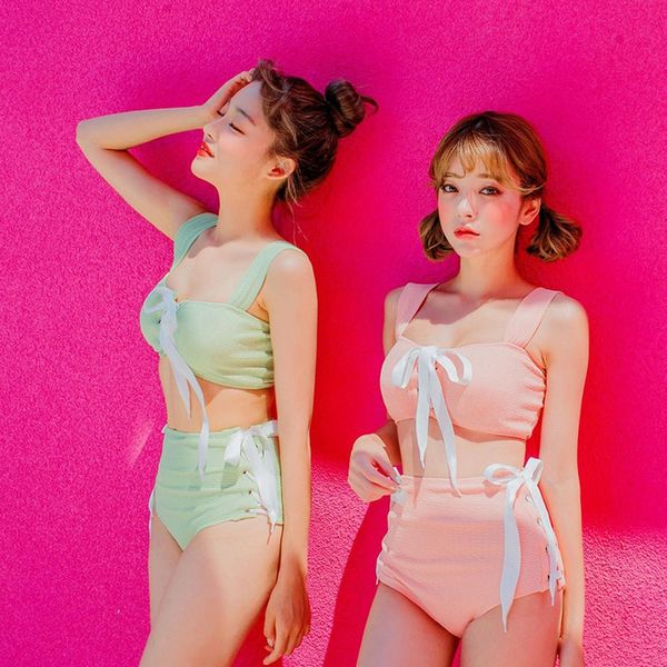 korean girls bikinis set ruched super cute swimsuit halter biquini high waist two pieces bathing suit maillot de bain, White;black
korean girls bikinis set ruched super cute swimsuit halter biquini high waist two pieces bathing suit maillot de bain, White;black