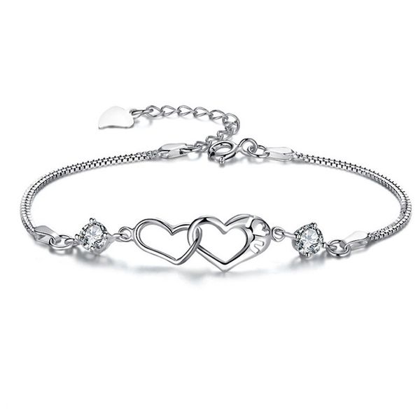 other bracelets women's 925 sterling silver heart shaped s925 women crystal anniversary birthday party, Golden;silver
other bracelets women's 925 sterling silver heart shaped s925 women crystal anniversary birthday party, Golden;silver