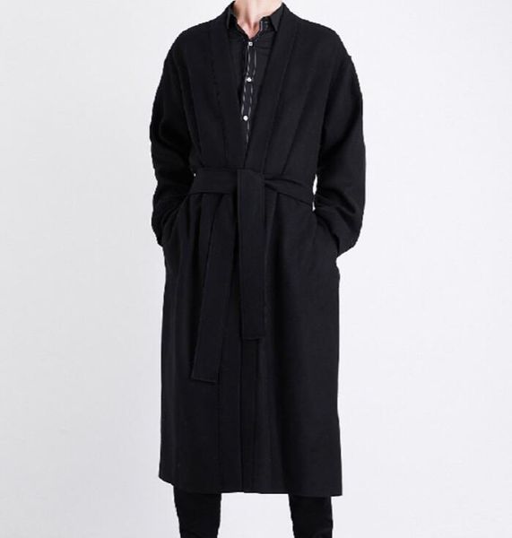 s-6xl 2019 autumn men's new fashion personalized large size customization medium long collarless loose wool coat, Black
s-6xl 2019 autumn men's new fashion personalized large size customization medium long collarless loose wool coat, Black