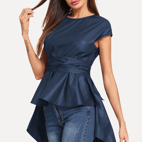 women's blouses & shirts 2021 summer long zanzea women asymmetrical solid short sleeve lace-up blouse plus size bohemian party blusas, White
women's blouses & shirts 2021 summer long zanzea women asymmetrical solid short sleeve lace-up blouse plus size bohemian party blusas, White