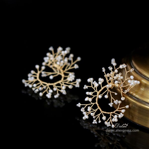 daimi tiny pearl earrings handmade gypsophila designer jewelry hoop earrings for women, Golden;silver
daimi tiny pearl earrings handmade gypsophila designer jewelry hoop earrings for women, Golden;silver