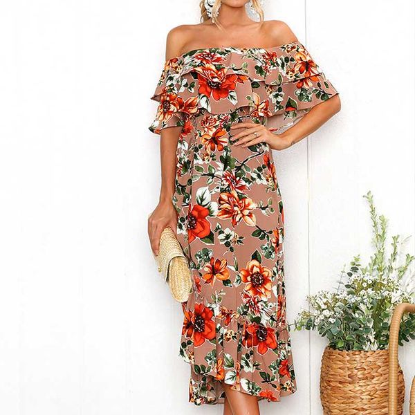 summer robe femme vestidos dress women 2019 ruffled off shoulder long women's printed dress vestidos boho for women, Black;gray
summer robe femme vestidos dress women 2019 ruffled off shoulder long women's printed dress vestidos boho for women, Black;gray