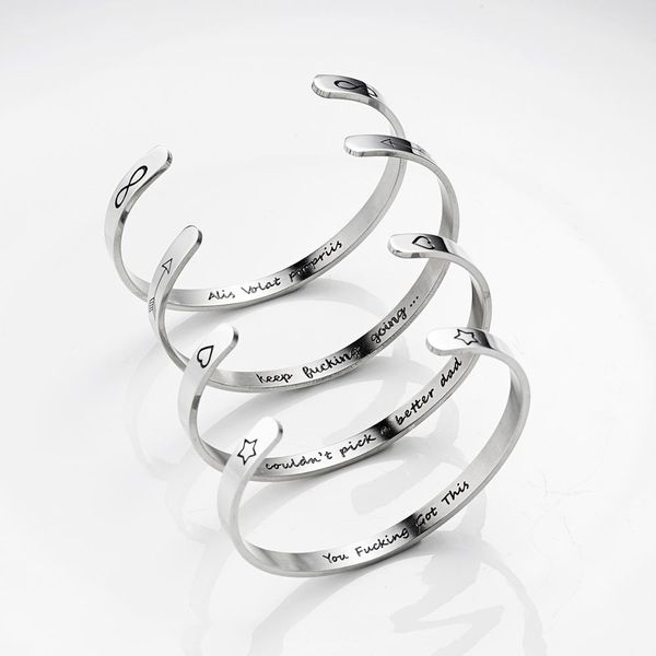 stainless steel lettering open bracelet digital lucky symbol stars love arrow bracelet for women girl temperament jewelry, Golden;silver
stainless steel lettering open bracelet digital lucky symbol stars love arrow bracelet for women girl temperament jewelry, Golden;silver