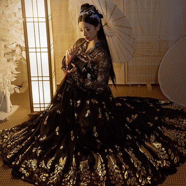 hanfu women traditional chinese dance costumes black gold fairy dress chinese opera rave outfit ancient costume dnv12775, Black;red
hanfu women traditional chinese dance costumes black gold fairy dress chinese opera rave outfit ancient costume dnv12775, Black;red