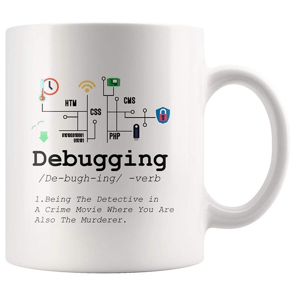 debugging definition mug funny it programming coding code programmer white coffee cup binary computer teacher present 11oz dropship
debugging definition mug funny it programming coding code programmer white coffee cup binary computer teacher present 11oz dropship