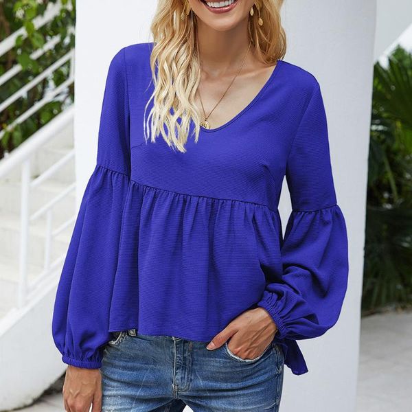 fashion womens solid colors o-neck bubble sleeve ruffle long sleeve shirts blouses autumn casual loose blusas femininas#g3, White
fashion womens solid colors o-neck bubble sleeve ruffle long sleeve shirts blouses autumn casual loose blusas femininas#g3, White