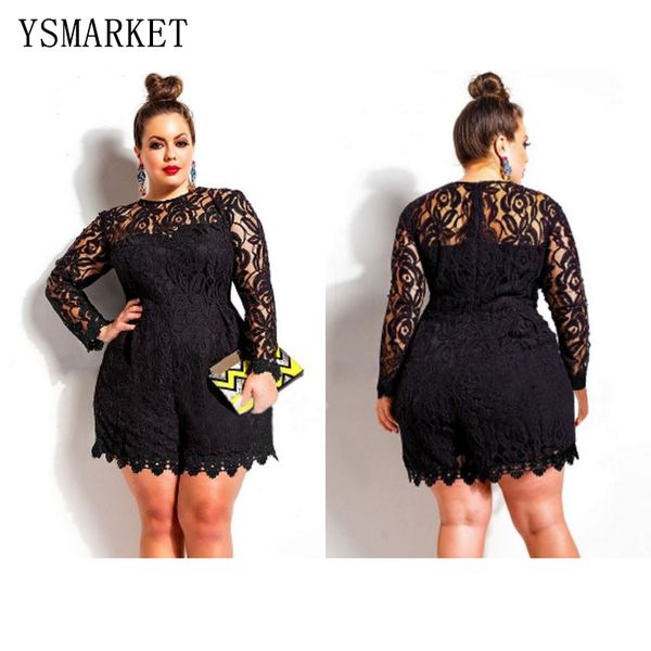 solid color hollow out long sleeve lace rompers plus size jumpsuit xxl xxxl xxxxl clubwear short playsuit white/black/red, Black;white
solid color hollow out long sleeve lace rompers plus size jumpsuit xxl xxxl xxxxl clubwear short playsuit white/black/red, Black;white