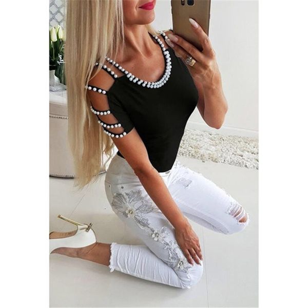 summer 2020 women t shirt slim o neck solid color fashion ladies hollow out casual short sleeve female tees women, White
summer 2020 women t shirt slim o neck solid color fashion ladies hollow out casual short sleeve female tees women, White