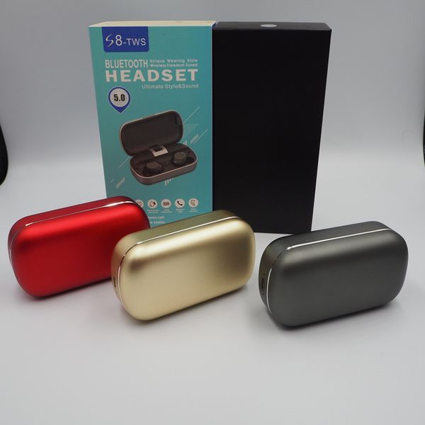 new s8 tws bluetooth earphone 5.0 noise cancelling stereo wireless head phone earbuds charging box for smartphone dhl
new s8 tws bluetooth earphone 5.0 noise cancelling stereo wireless head phone earbuds charging box for smartphone dhl