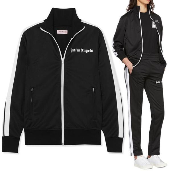 New Palm Angels Jacket Women Men High Quality Autumn Winter Casaul Streetwear PA Rainbow Exclusive Drawstring Jacket S-XL