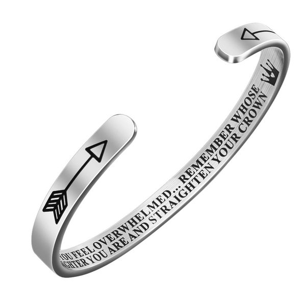 women bangle bracelet straighten your crown inspirational bracelet stainless steel engraved bangle women gift, Black
women bangle bracelet straighten your crown inspirational bracelet stainless steel engraved bangle women gift, Black