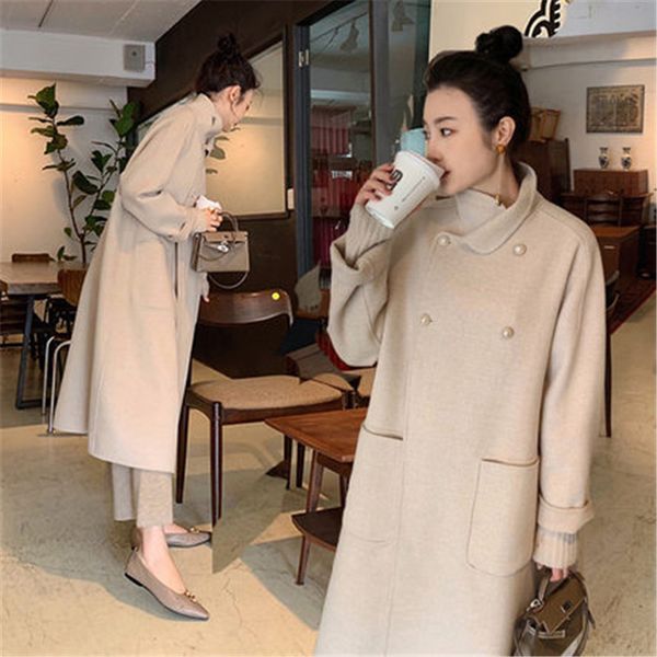 woolen coat female thickening plus cotton long loose korean jackets 2019 new autumn winter wool coat for women outerwear n1025, Black
woolen coat female thickening plus cotton long loose korean jackets 2019 new autumn winter wool coat for women outerwear n1025, Black