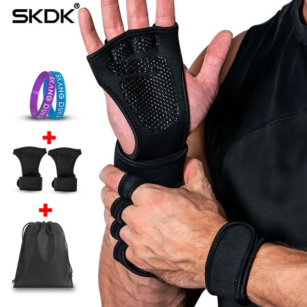 skdk weight lifting grip gloves crossfit training gloves fitness sports gymnastics gym hand palm protector wrist support+1 ring
skdk weight lifting grip gloves crossfit training gloves fitness sports gymnastics gym hand palm protector wrist support+1 ring