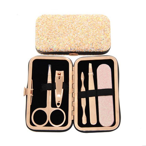 5 in 1 glitter case nail care beauty tool manicure pedicureset kit for women men girls boys kid child gift
5 in 1 glitter case nail care beauty tool manicure pedicureset kit for women men girls boys kid child gift