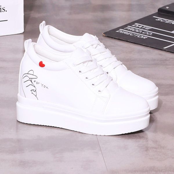 autumn new 10cm increase small white shoes women's tie with wild casual shoes super high school students' platform, Black
autumn new 10cm increase small white shoes women's tie with wild casual shoes super high school students' platform, Black