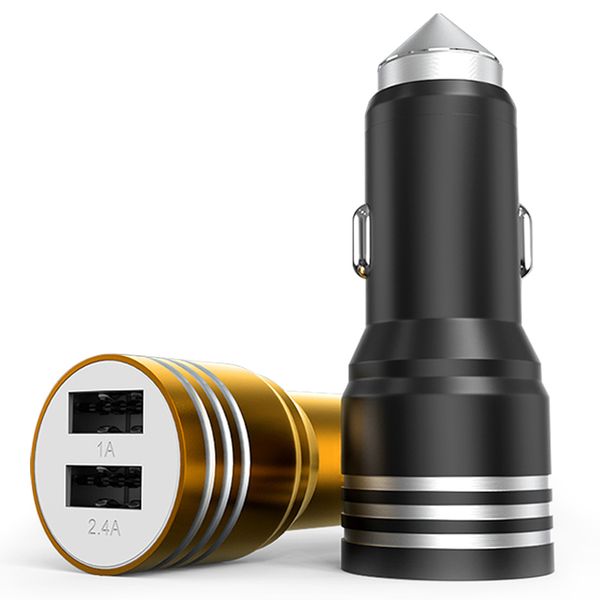 Aluminium alloy car charger afety hammer dual u b 1a 2 4a output cell phone portable charger for ip
Aluminium alloy car charger afety hammer dual u b 1a 2 4a output cell phone portable charger for ip