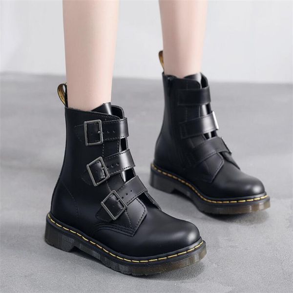 genuine leather motorcycle boots women buckle short bootee woman square heel shoes female spring autumn female black boots
genuine leather motorcycle boots women buckle short bootee woman square heel shoes female spring autumn female black boots