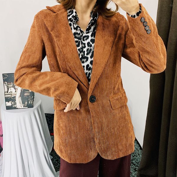 spring 2019 new casual striped coat women long sleeve blazer feminino khaki womens clothing corduroy blazer women, White;black
spring 2019 new casual striped coat women long sleeve blazer feminino khaki womens clothing corduroy blazer women, White;black