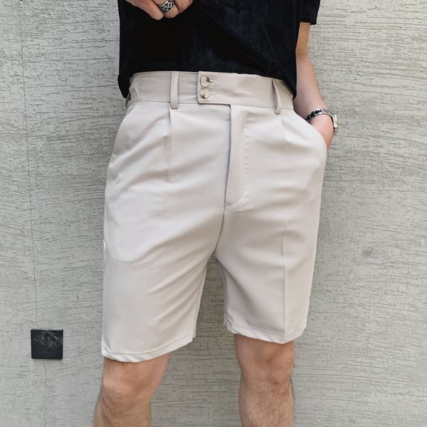men's suits & blazers fifth length pants mens elegant cropped double button designer gentlemen shorts summer beige vintage casual, White;black
men's suits & blazers fifth length pants mens elegant cropped double button designer gentlemen shorts summer beige vintage casual, White;black