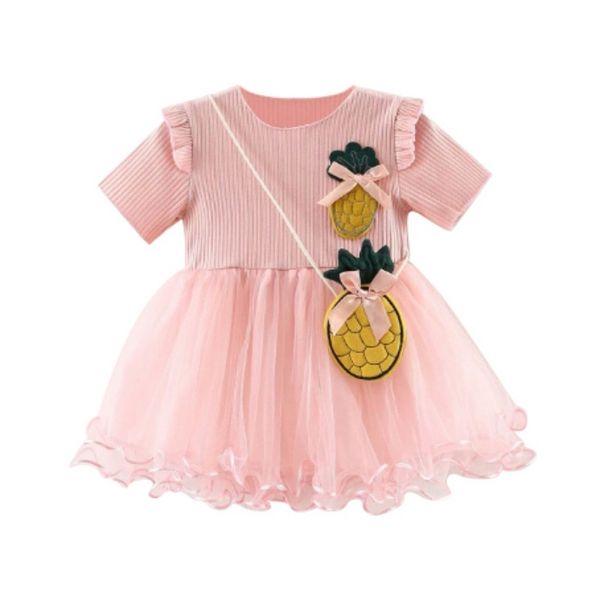 summer baby girl short sleeve princess dress with pineapple shape bag patchwork dresses, Red;yellow
summer baby girl short sleeve princess dress with pineapple shape bag patchwork dresses, Red;yellow