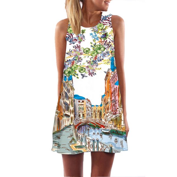 women clothes summer dresses short beach dress women new style print casual bohomian dress round neck chiffon designer clothes, Black;gray
women clothes summer dresses short beach dress women new style print casual bohomian dress round neck chiffon designer clothes, Black;gray