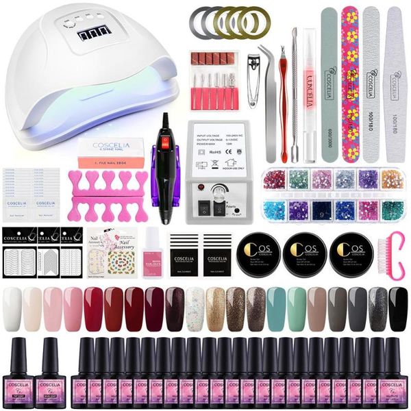coscelia gel polish nail art manicure tools kit uv led nail lamp dryer colors gel polish tools set varnish
coscelia gel polish nail art manicure tools kit uv led nail lamp dryer colors gel polish tools set varnish