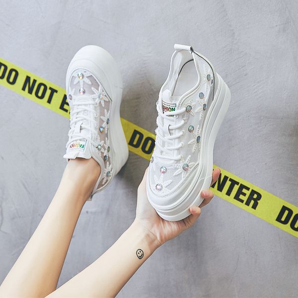 2020 summer new women's casual sports shoes thick bottom mesh surface breathable hollow rhinestone women walking shoes zp-256, Black
2020 summer new women's casual sports shoes thick bottom mesh surface breathable hollow rhinestone women walking shoes zp-256, Black