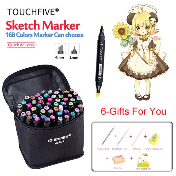 touchfive 12/20/30/40/60/80/168 colors art markers pen dual headed alcohol based sketch markers for manga drawing designers pen
touchfive 12/20/30/40/60/80/168 colors art markers pen dual headed alcohol based sketch markers for manga drawing designers pen