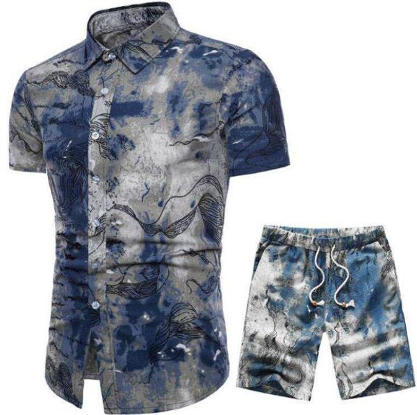 mens summer suits beach seaside holiday shirts shorts clothing sets 2pcs floral tracksuits, Gray
mens summer suits beach seaside holiday shirts shorts clothing sets 2pcs floral tracksuits, Gray