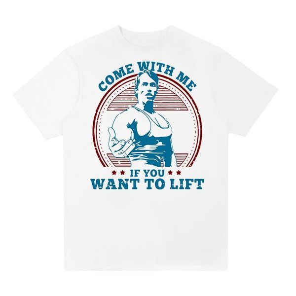 come with me if you want lift arnold schwarzenegger t shirt casual mens hipster fitness t-shirts summer tee shirt camiseta, White;black
come with me if you want lift arnold schwarzenegger t shirt casual mens hipster fitness t-shirts summer tee shirt camiseta, White;black