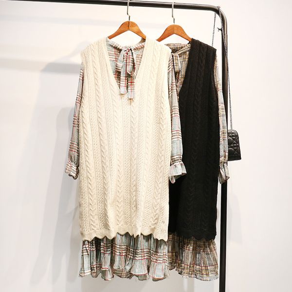 new fashion hollow-out long knitted vest for women 2019 spring korean wave cut sleeveless women's sweater dress female waistcoat, Black;white
new fashion hollow-out long knitted vest for women 2019 spring korean wave cut sleeveless women's sweater dress female waistcoat, Black;white