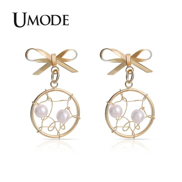 umode korean bow round cross line drop earrings for women gold pearl dangle earrings bridal fashion jewelry accessories ue0497, Silver
umode korean bow round cross line drop earrings for women gold pearl dangle earrings bridal fashion jewelry accessories ue0497, Silver