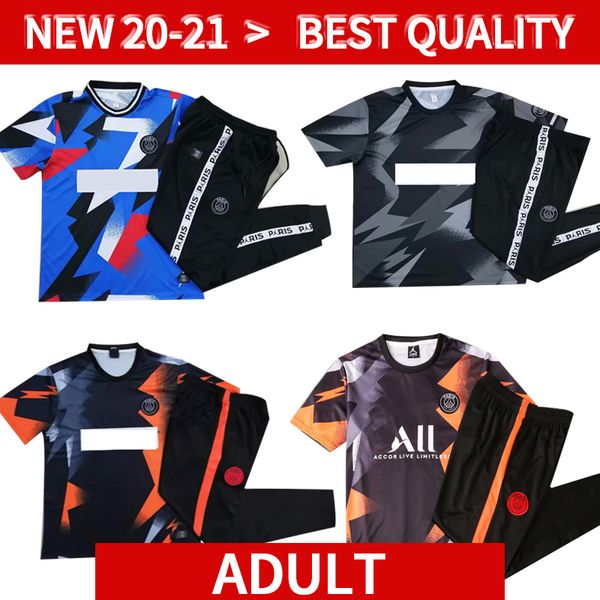 2020 psg new short-sleeved training suit 19 20 21 paris colored printed blue and white tracksuit football uniform s, Black
2020 psg new short-sleeved training suit 19 20 21 paris colored printed blue and white tracksuit football uniform s, Black