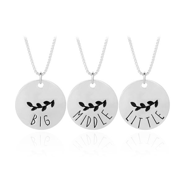 fashion necklace 3pc/set big middle little letters silver necklace designer jewelry love family sister gift
fashion necklace 3pc/set big middle little letters silver necklace designer jewelry love family sister gift