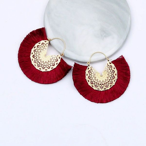 gold/green/red tassel earrings for women fan shaped long fringe earring 2019 boho hollow earrings delicate jewelry, Silver
gold/green/red tassel earrings for women fan shaped long fringe earring 2019 boho hollow earrings delicate jewelry, Silver