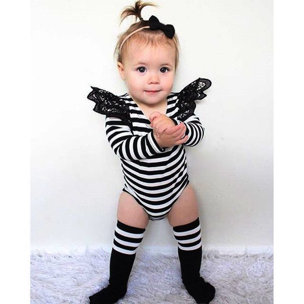Autumn Winter Newborn Baby Clothing Long Sleeve Striped Lace Sleeve Splice baby Rompers Girls Cotton Jumpsuit Clothes costumes
Autumn Winter Newborn Baby Clothing Long Sleeve Striped Lace Sleeve Splice baby Rompers Girls Cotton Jumpsuit Clothes costumes