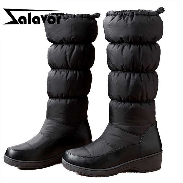 zalavor size 35-44 knee high boots women new winter warm fur down shoes women casual flats cotton footwear add plush snow boots, Black
zalavor size 35-44 knee high boots women new winter warm fur down shoes women casual flats cotton footwear add plush snow boots, Black