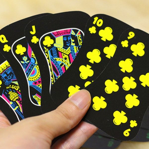 54 cards luminous playing cards fluorescence night watch poker cards board game bar nightclub nights poker running jerseys, Black;blue
54 cards luminous playing cards fluorescence night watch poker cards board game bar nightclub nights poker running jerseys, Black;blue