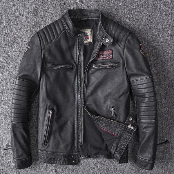 men's winter real genuine leather jackets motorcycle flight pilot bomber jackets for men natural leather male aviator coats 2019, Black
men's winter real genuine leather jackets motorcycle flight pilot bomber jackets for men natural leather male aviator coats 2019, Black